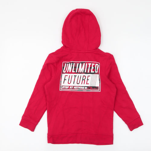 George Boys Red  Cotton Pullover Hoodie Size 6-7 Years  Pullover