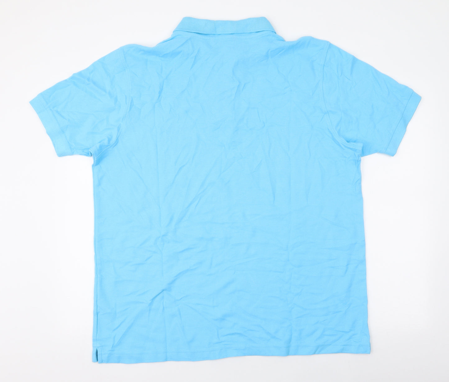 dunnes Mens Blue  100% Cotton  Polo Size XL Collared Button