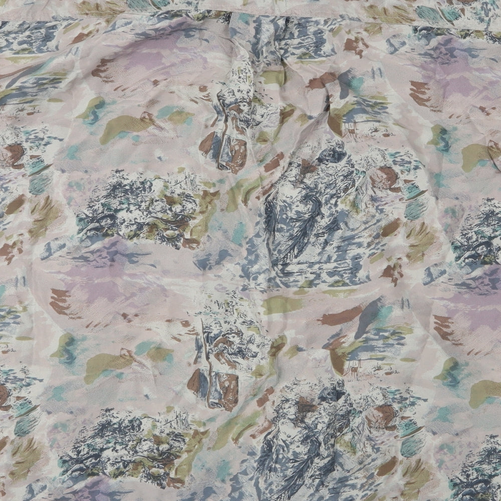 Summa Mens Multicoloured Camouflage Silk  Button-Up Size XL Collared Button