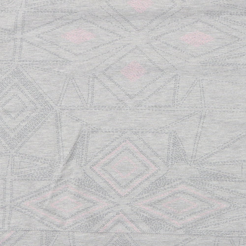 Maison De Nimes Womens Grey Geometric Cotton Pullover Sweatshirt Size 14  Pullover