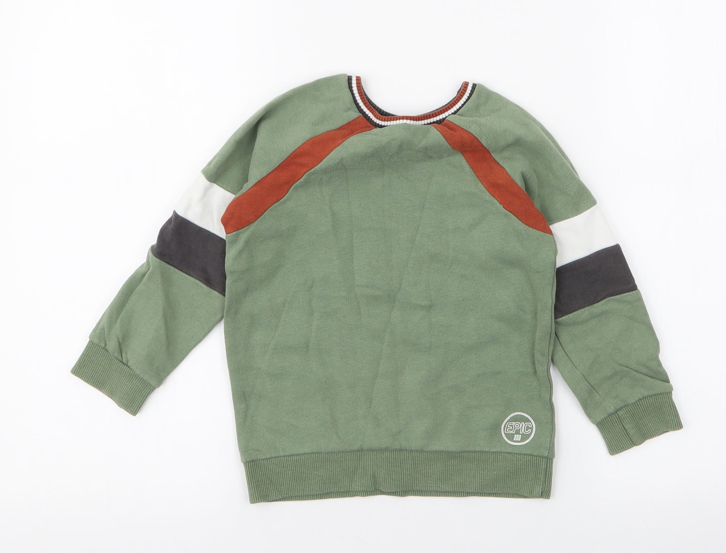George Boys Green  Cotton Pullover Sweatshirt Size 3-4 Years  Pullover - Epic