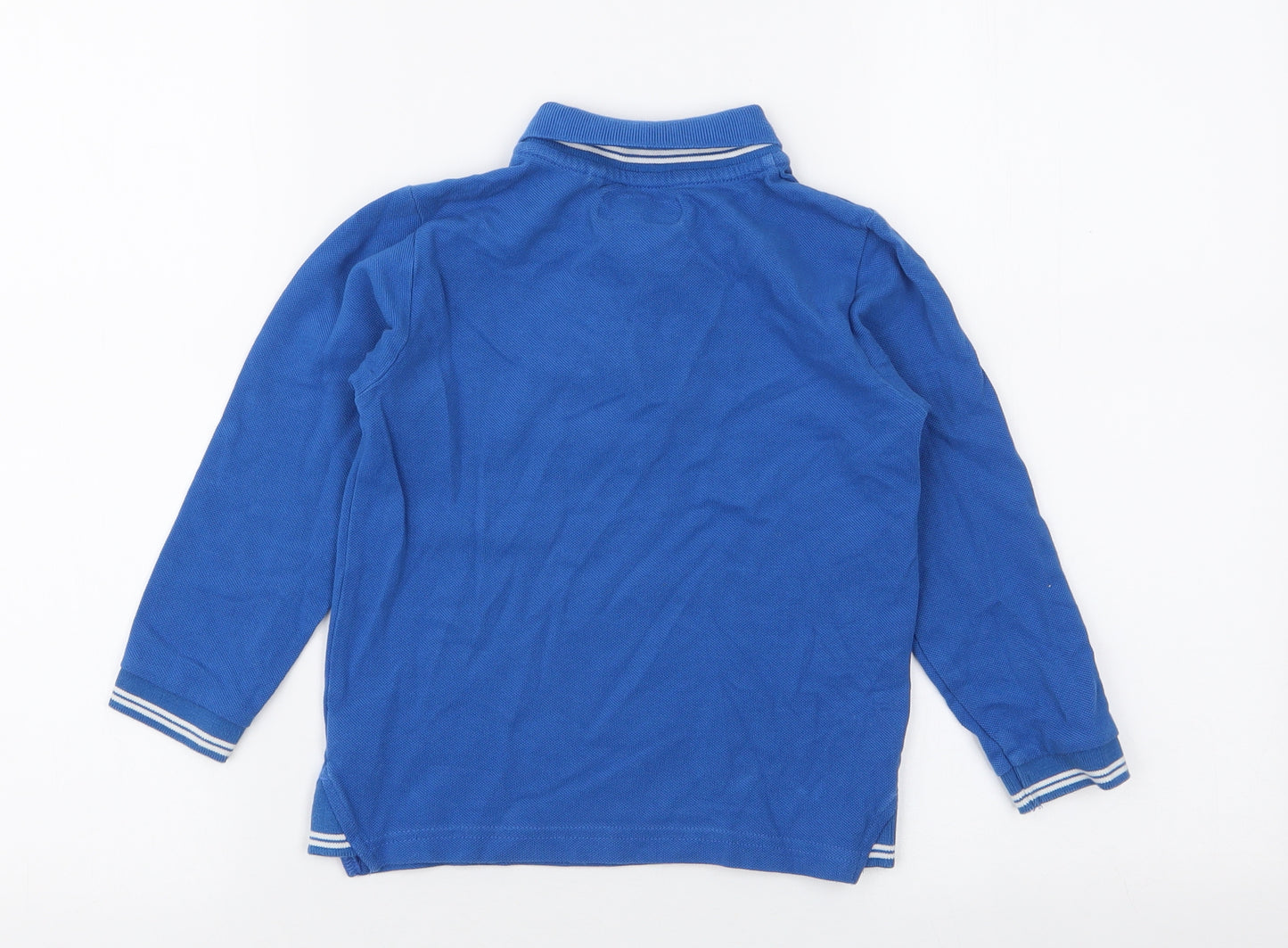 NEXT Boys Blue  100% Cotton Jersey Button-Up Size 4-5 Years Collared Button