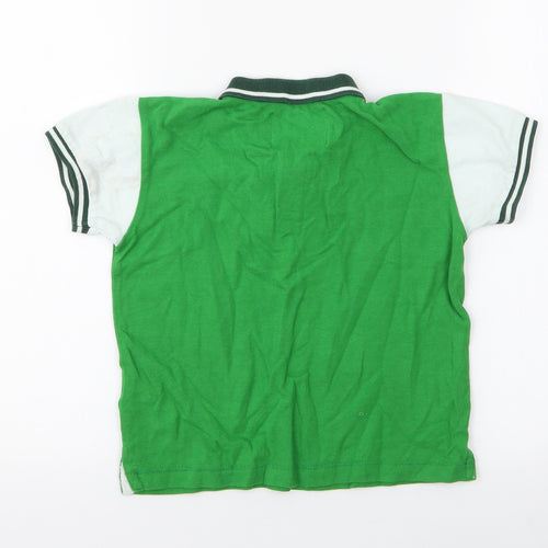 Celtic Football Club Boys Grey  100% Cotton Jersey Polo Size 6-7 Years Collared Button