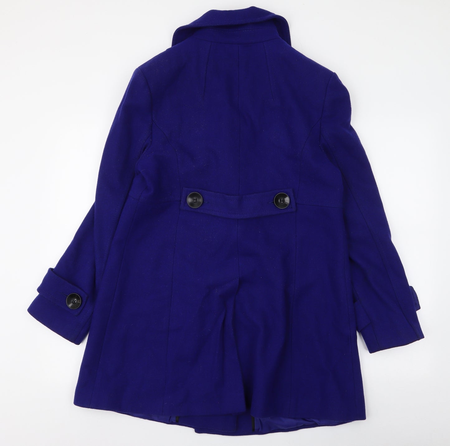Wallis Womens Blue   Overcoat Coat Size 14  Button