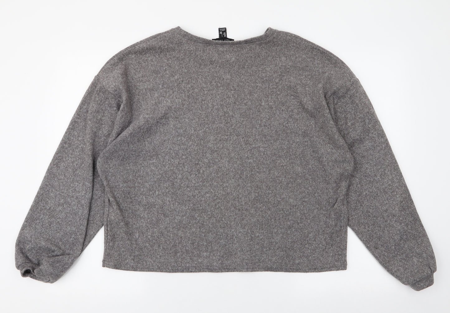 New Look Womens Grey Round Neck  Polyester Pullover Jumper Size L