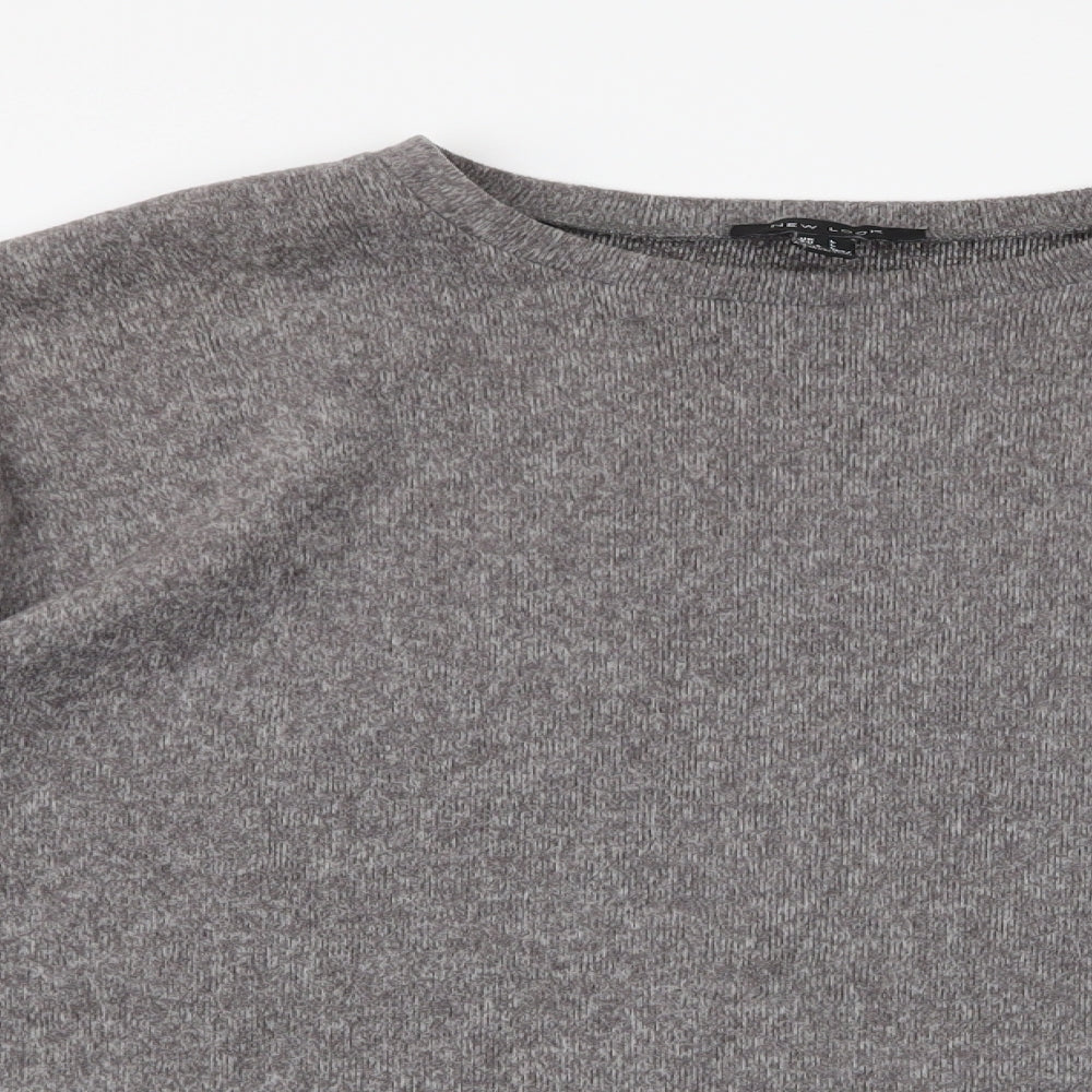 New Look Womens Grey Round Neck  Polyester Pullover Jumper Size L