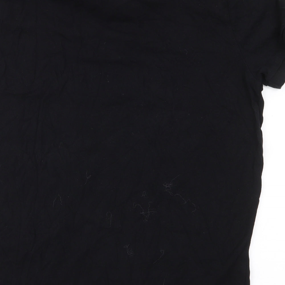 George Mens Black  100% Cotton  Polo Size 3XL Collared Button