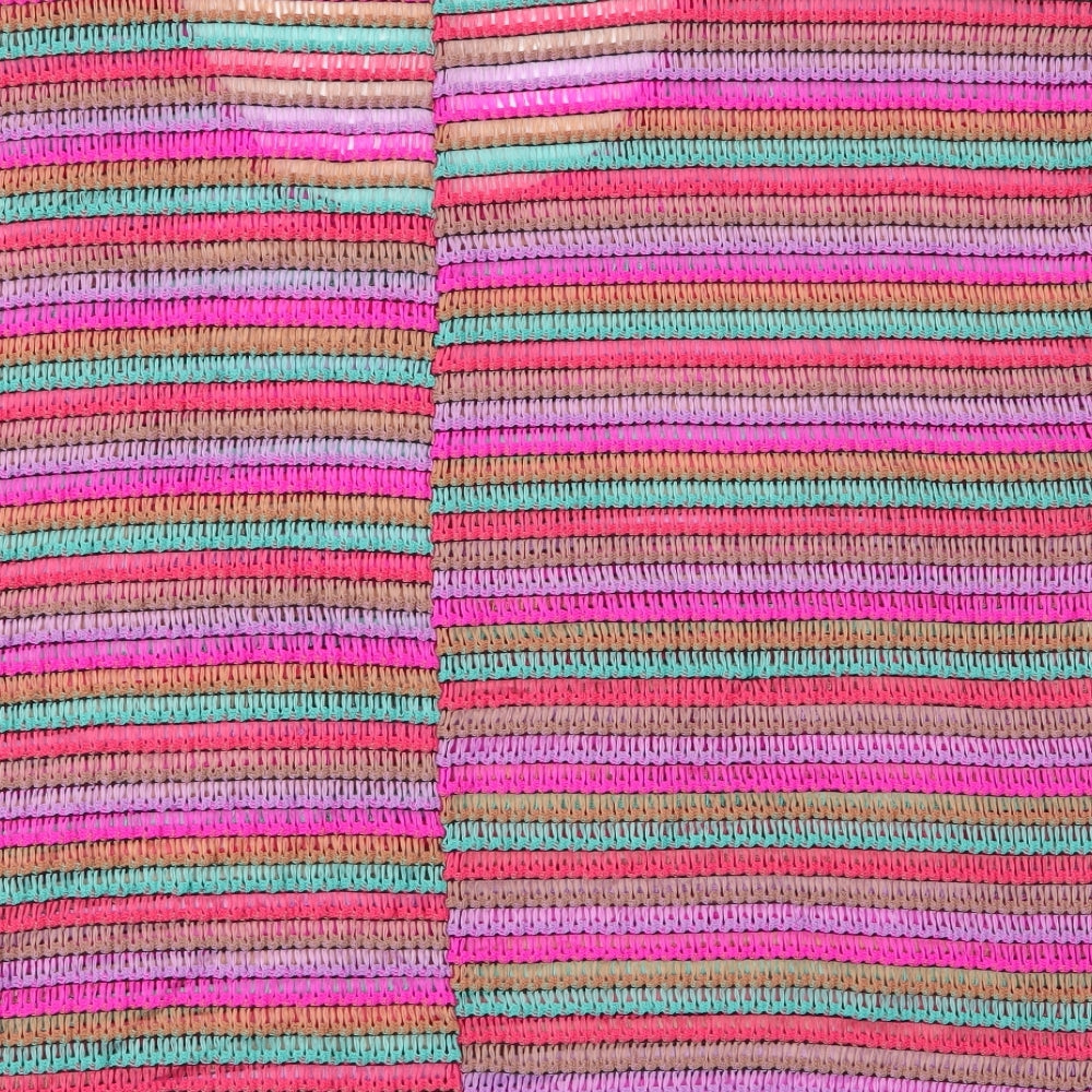 Atmosphere Womens Multicoloured Striped Polyester Basic Blouse Size 18 Round Neck