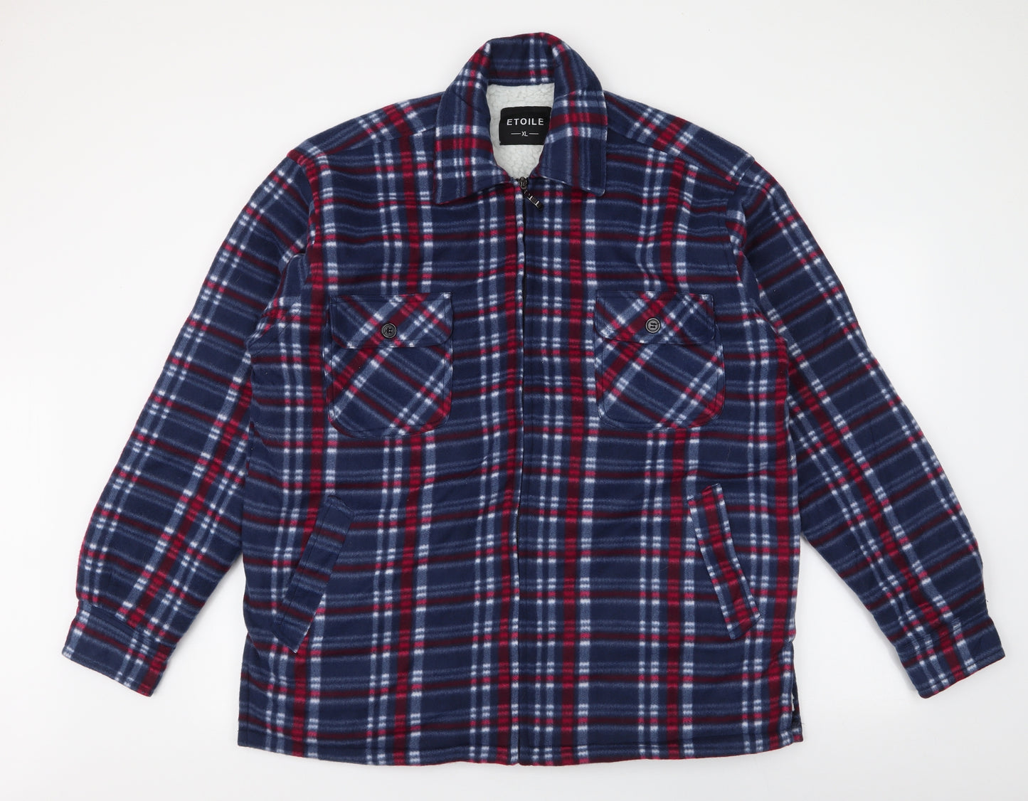 Etoile Mens Multicoloured Plaid  Jacket Coat Size XL  Zip