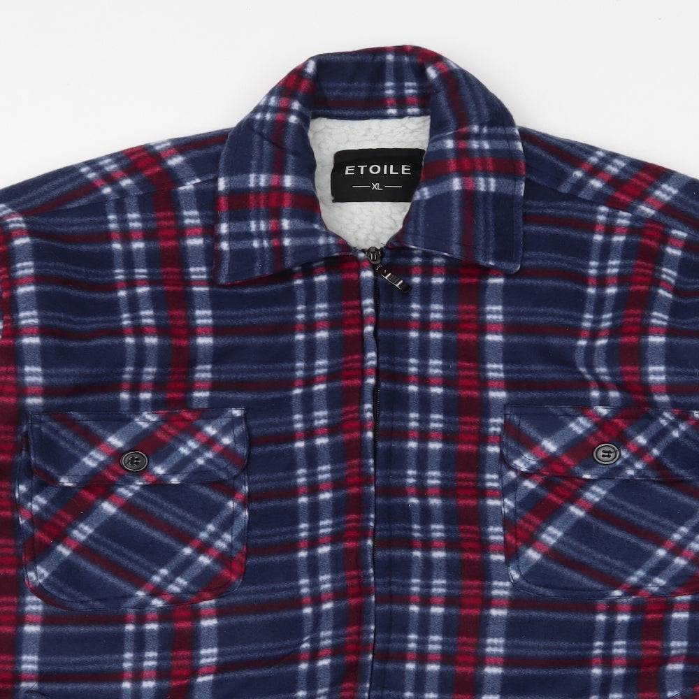 Etoile Mens Multicoloured Plaid  Jacket Coat Size XL  Zip