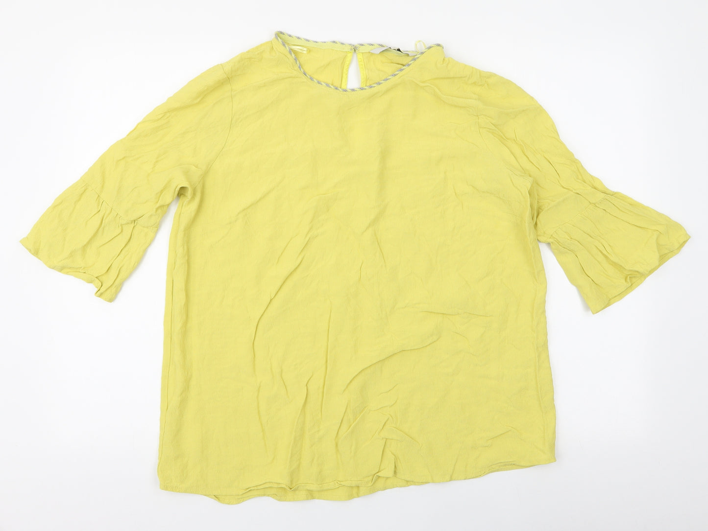NEXT Womens Green  Viscose Basic Blouse Size 18 Round Neck