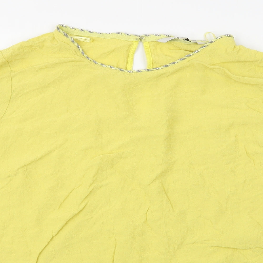 NEXT Womens Green  Viscose Basic Blouse Size 18 Round Neck