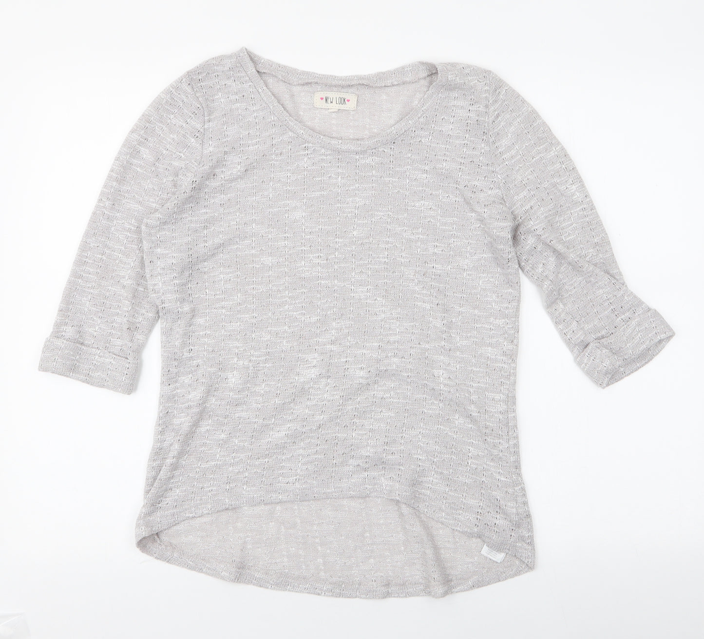 New Look Womens Grey Round Neck  Polyester Pullover Jumper Size 14