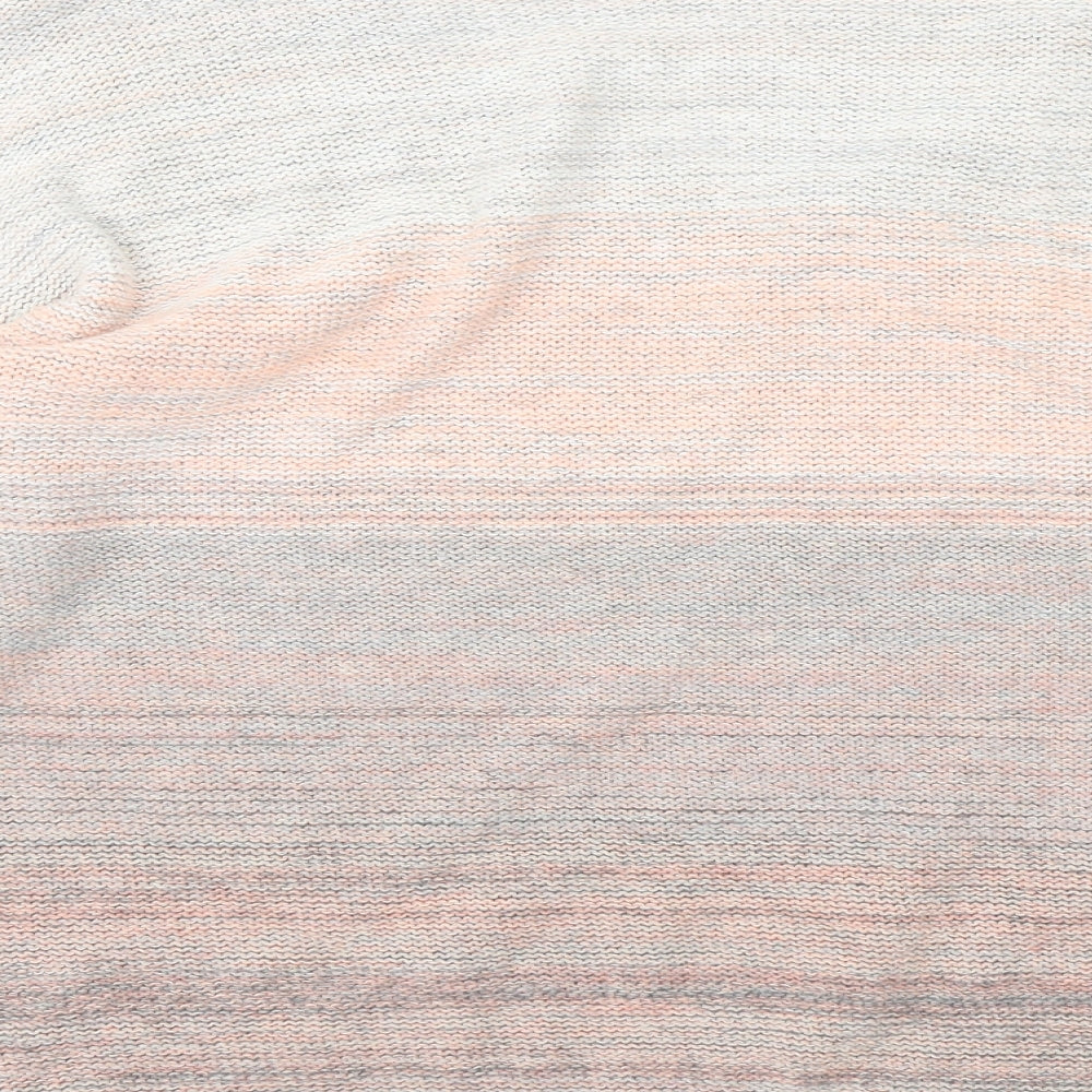 M&Co Womens Pink V-Neck  Cotton Pullover Jumper Size 16