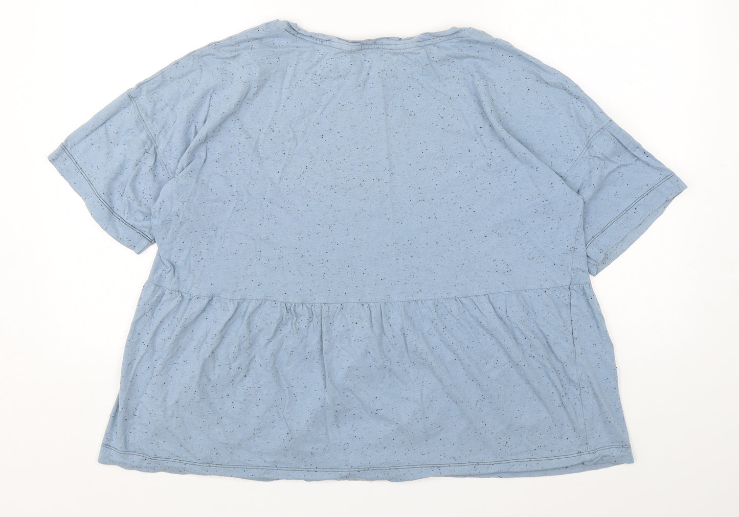 NEXT Womens Blue  Cotton Basic T-Shirt Size 20 Round Neck
