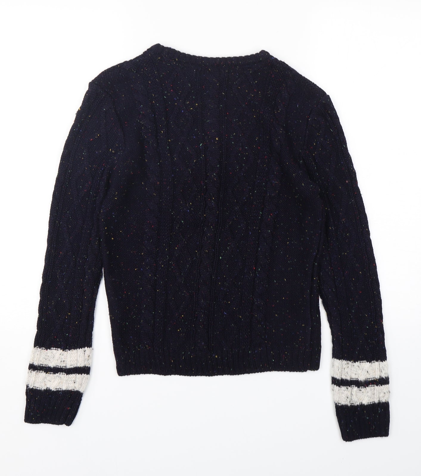 Marks and Spencer Boys Blue Round Neck  Acrylic Pullover Jumper Size 10-11 Years  Pullover