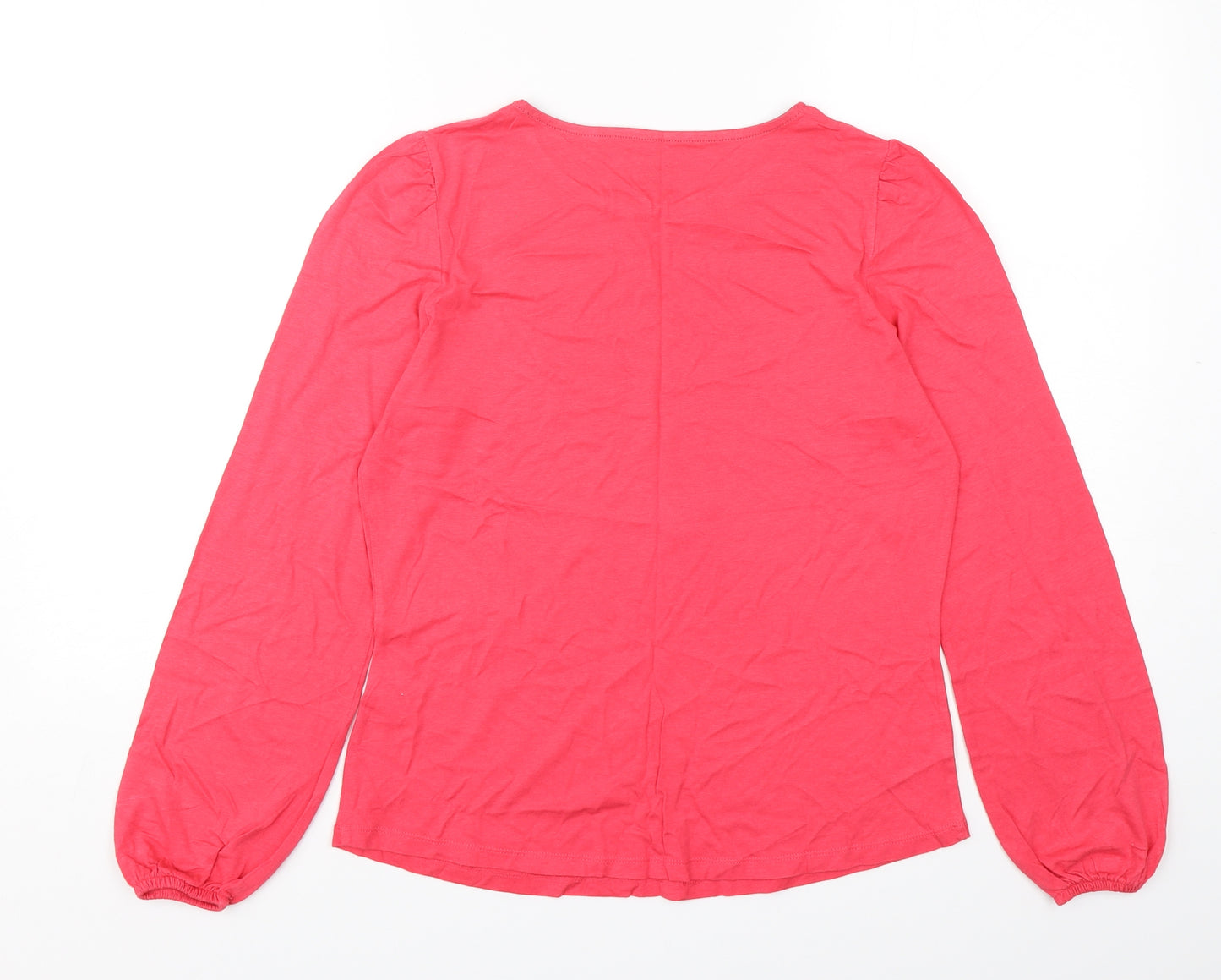 Boden  Womens Pink  Cotton Basic T-Shirt Size 10 Round Neck