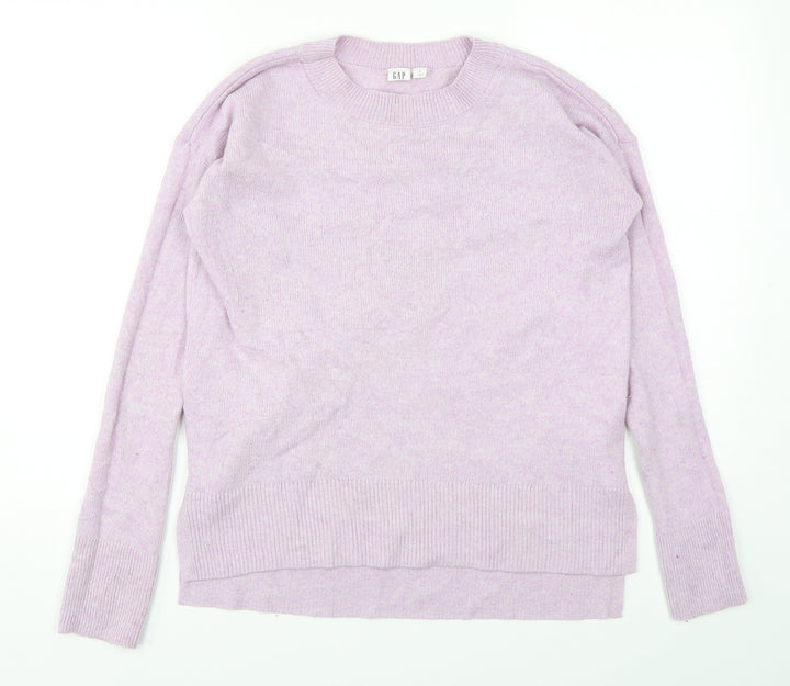 Gap Womens Pink Round Neck Nylon Pullover Jumper Size S
