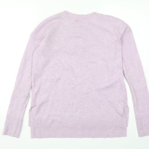 Gap Womens Pink Round Neck  Nylon Pullover Jumper Size S
