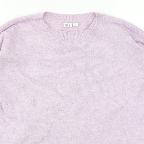 Gap Womens Pink Round Neck  Nylon Pullover Jumper Size S