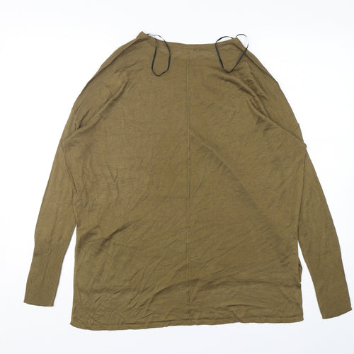 H&M Womens Green Round Neck  Acrylic Pullover Jumper Size XS