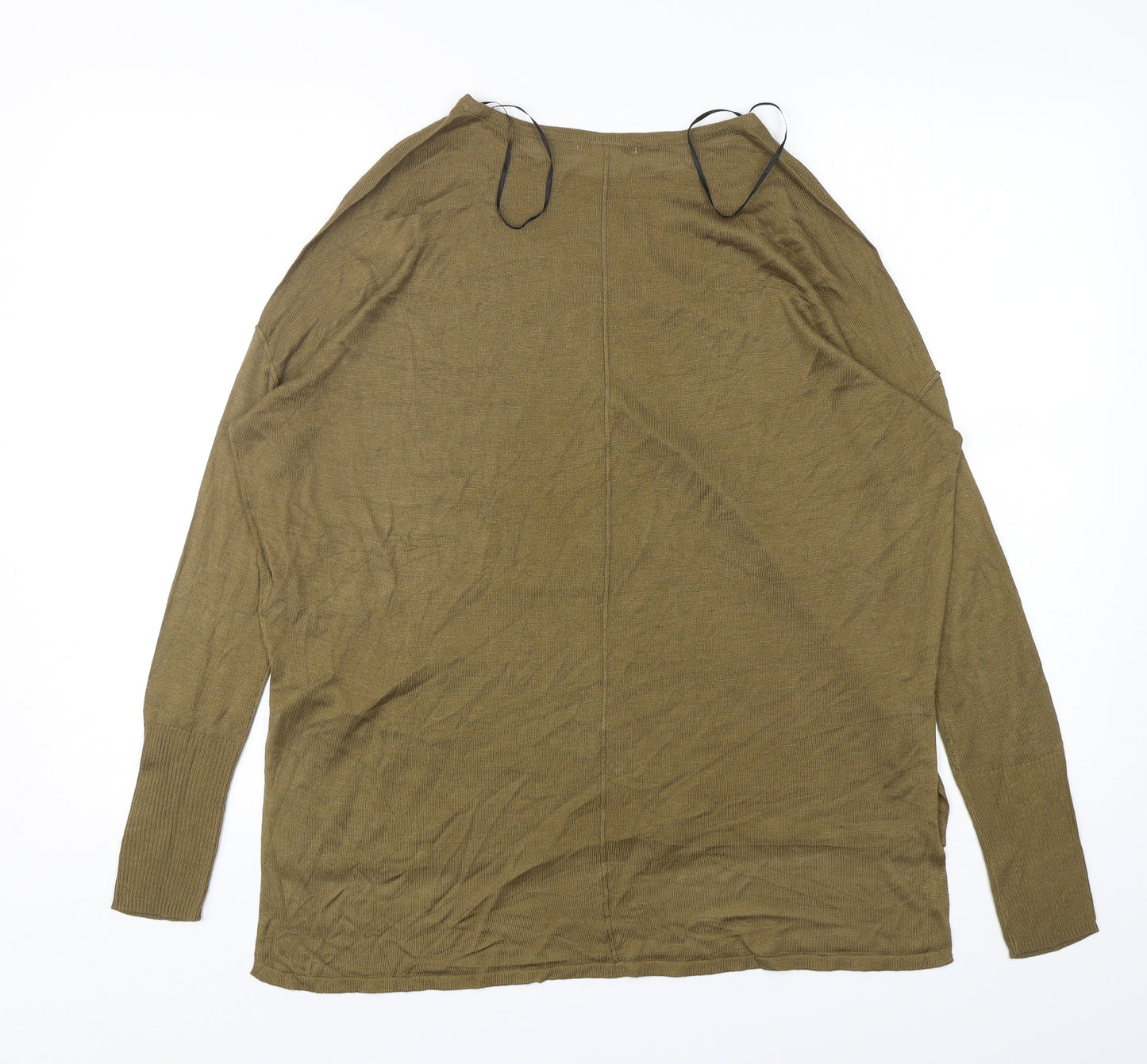H&M Womens Green Round Neck  Acrylic Pullover Jumper Size XS