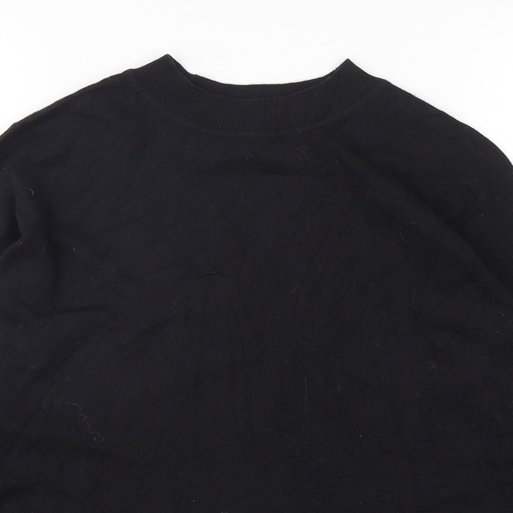NEXT Womens Black Round Neck  Cotton Pullover Jumper Size 12