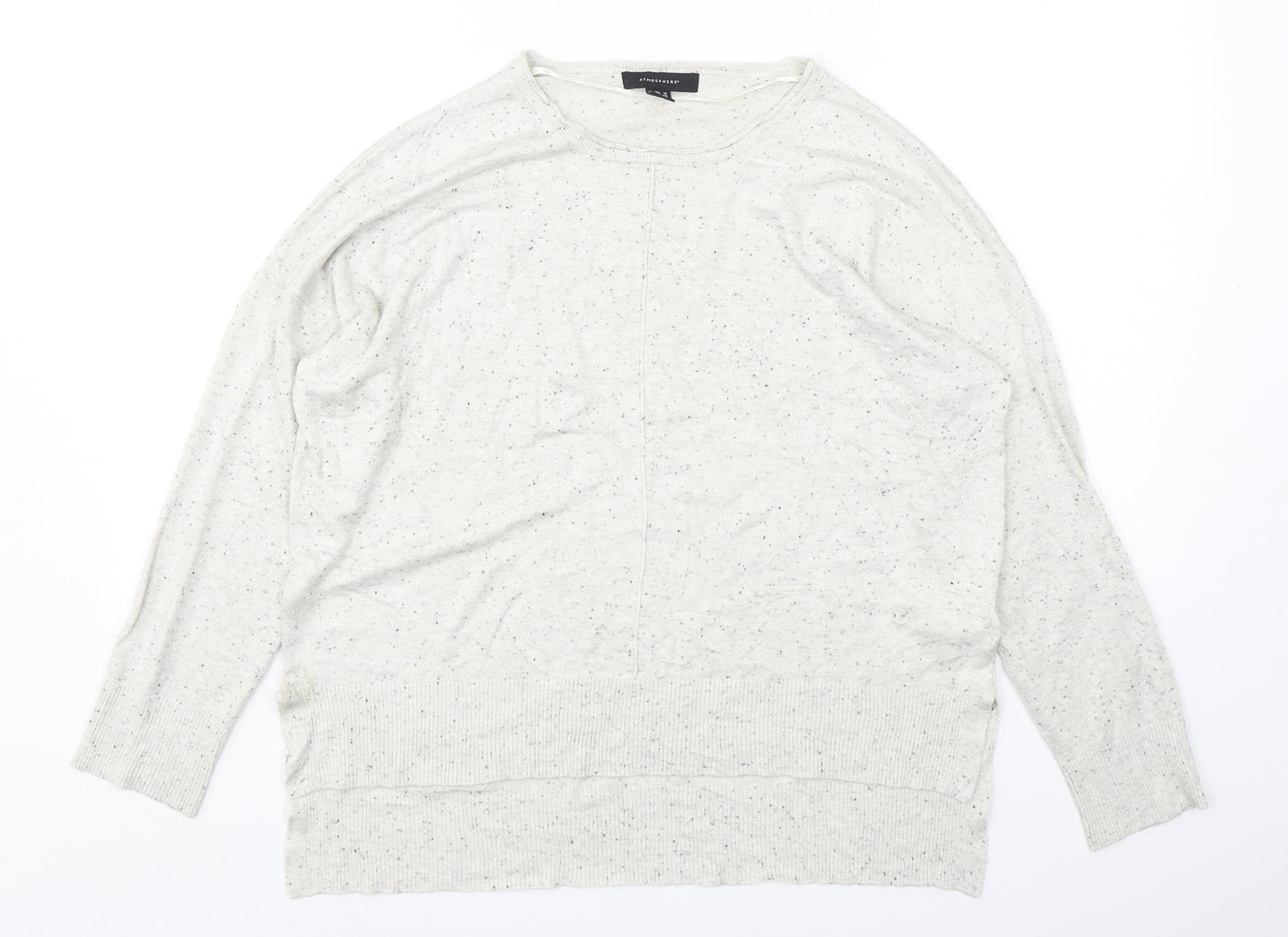 Atmosphere Womens Beige Round Neck  Viscose Pullover Jumper Size 18