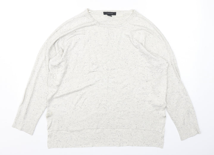 Atmosphere Womens Beige Round Neck  Viscose Pullover Jumper Size 18