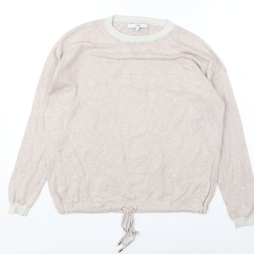 NEXT Womens Pink Round Neck  Cotton Pullover Jumper Size 10