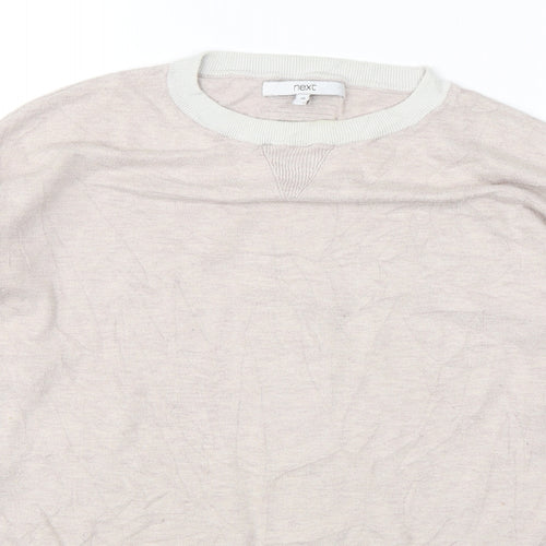 NEXT Womens Pink Round Neck  Cotton Pullover Jumper Size 10