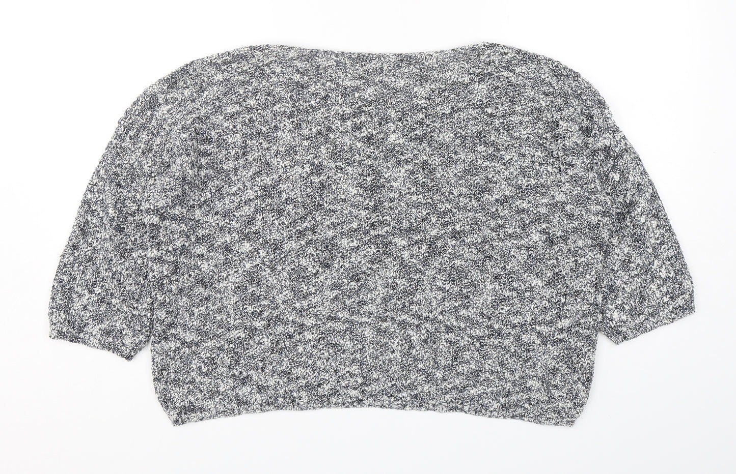 F&F Womens Blue Round Neck  Cotton Pullover Jumper Size 14