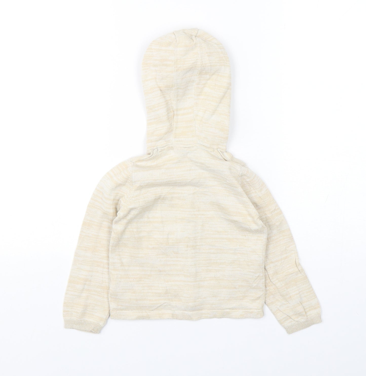 Lulipu Boys Beige  Cotton Cardigan Jumper Size 12-18 Months  Button