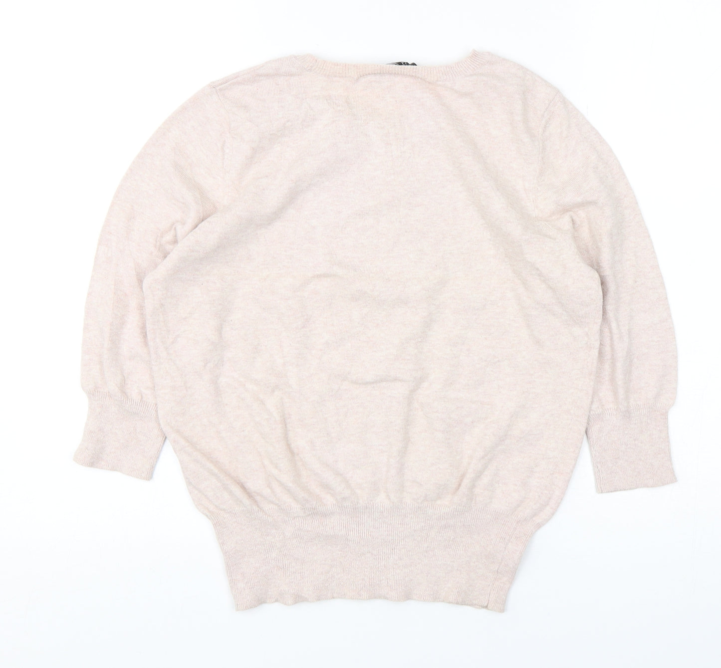Dorothy Perkins  Womens Pink Round Neck  Cotton Pullover Jumper Size 14