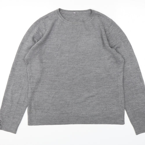 BHS Womens Grey  Acrylic Pullover Sweatshirt Size 14  Pullover