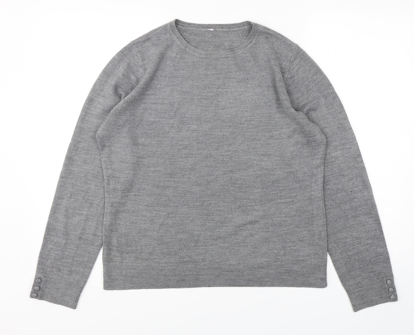 BHS Womens Grey  Acrylic Pullover Sweatshirt Size 14  Pullover
