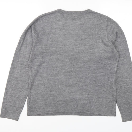 BHS Womens Grey  Acrylic Pullover Sweatshirt Size 14  Pullover