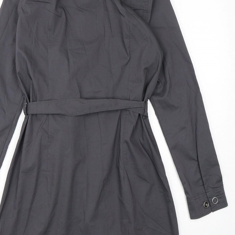 Sandwich Womens Grey   Overcoat Coat Size 10  Snap