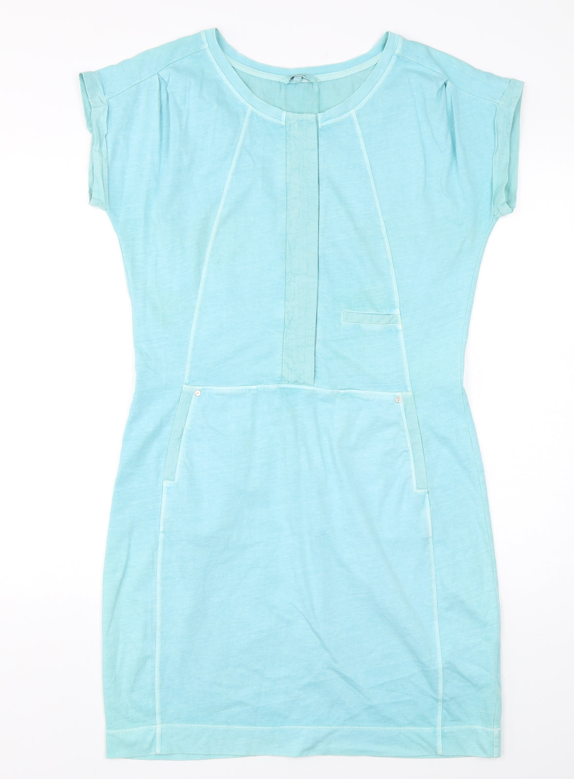 Sandwich Womens Blue  Cotton T-Shirt Dress  Size M  Round Neck Pullover