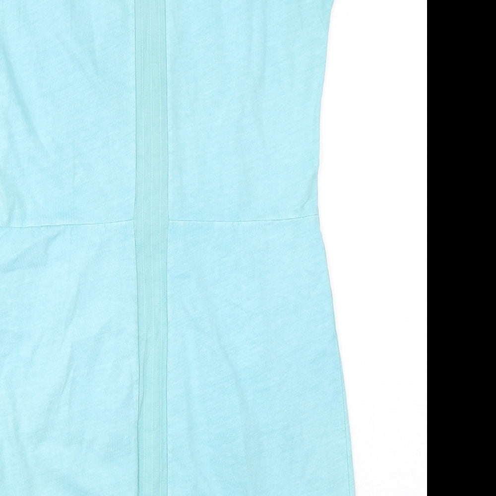 Sandwich Womens Blue  Cotton T-Shirt Dress  Size M  Round Neck Pullover