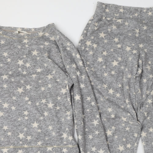 Marks and Spencer Womens Grey Geometric Polyester Cami Pyjama Set Size XS   - Star print