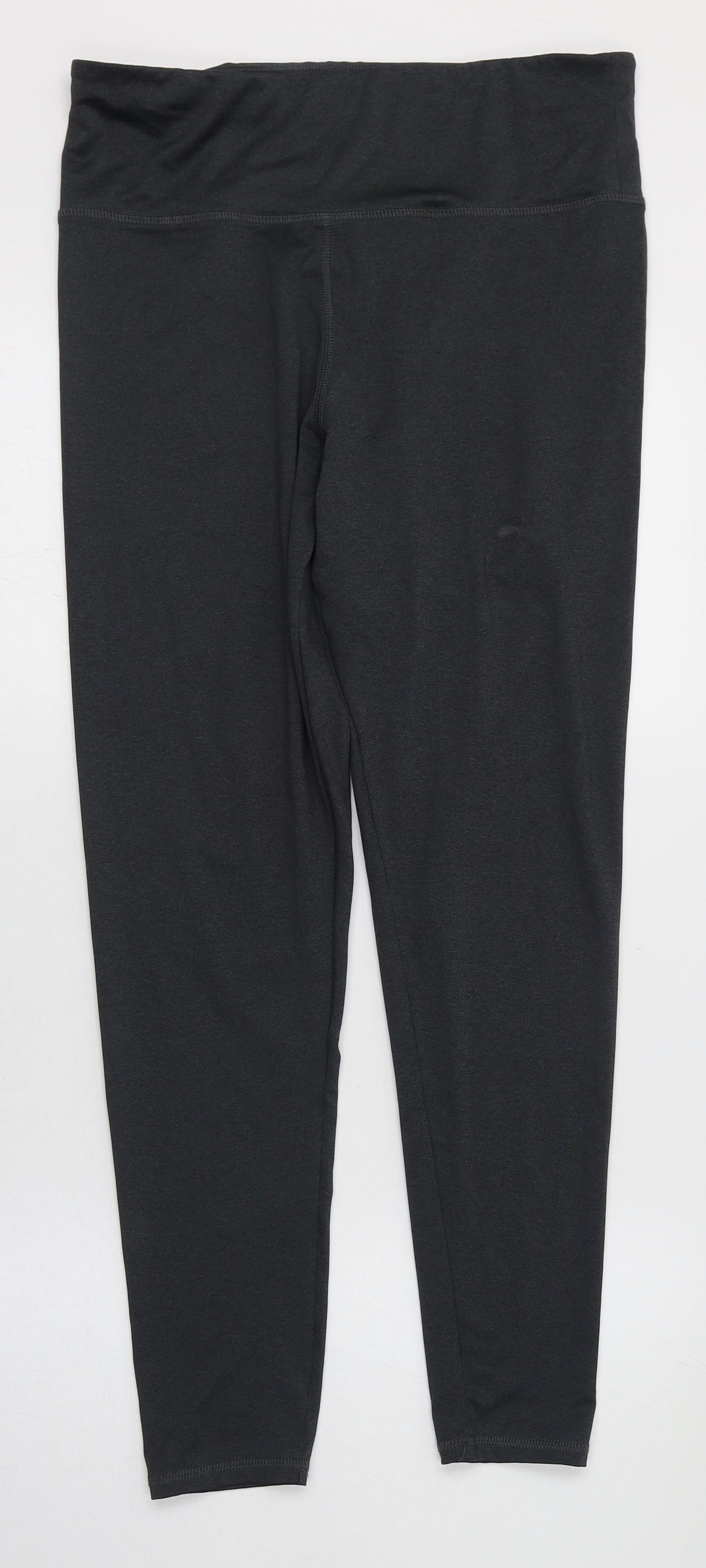 F&F Womens Grey  Polyester Compression Leggings Size 14 L25 in Slim Pullover