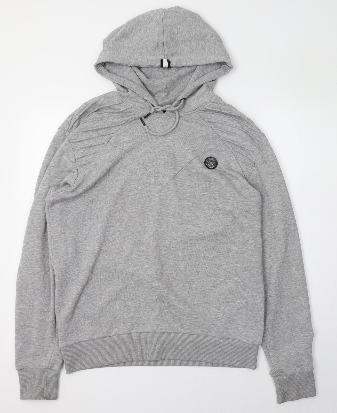 Intense Mens Grey  Cotton Pullover Hoodie Size XL