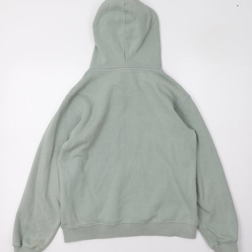 H&M Womens Green  Cotton Pullover Hoodie Size 4  Pullover