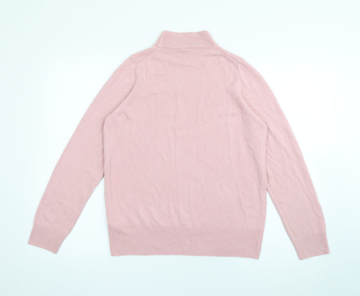 Marks and Spencer Womens Pink High Neck  Acrylic Pullover Jumper Size 14