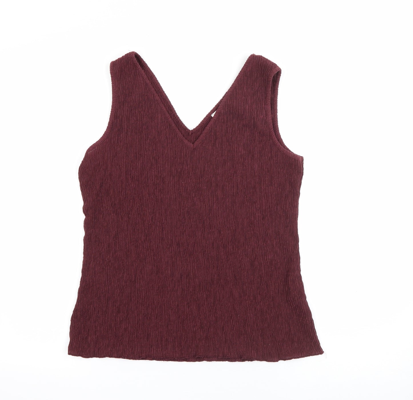 Platinum Womens Purple  Polyester Camisole Tank Size M V-Neck