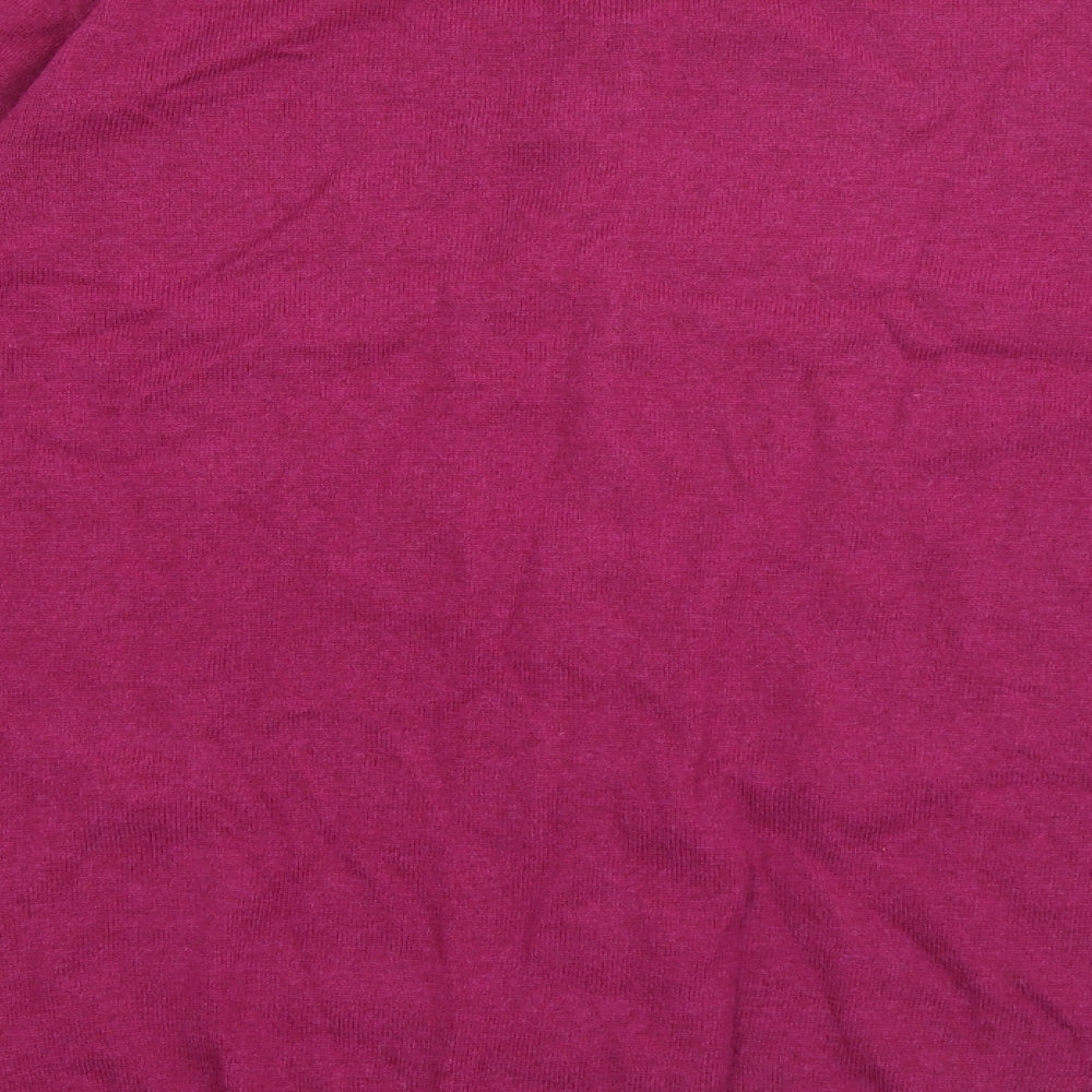 Nomads Womens Purple Round Neck  Wool Cardigan Jumper Size M