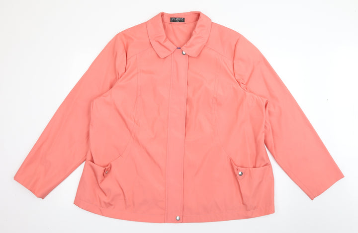 Classic Womens Pink   Jacket Coat Size XL  Zip