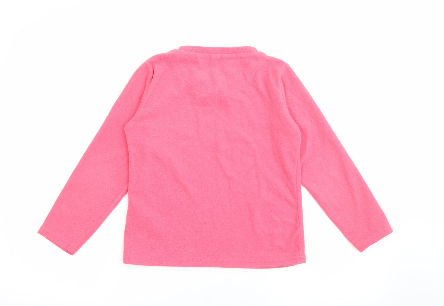 Primark Girls Pink V-Neck  Polyester Pullover Jumper Size 9-10 Years