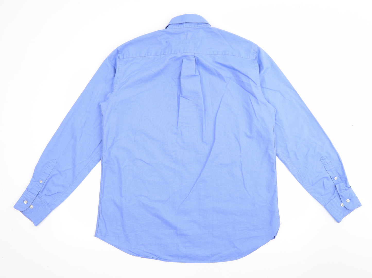 Marks and Spencer Mens Blue  Cotton  Dress Shirt Size 16.5 Collared